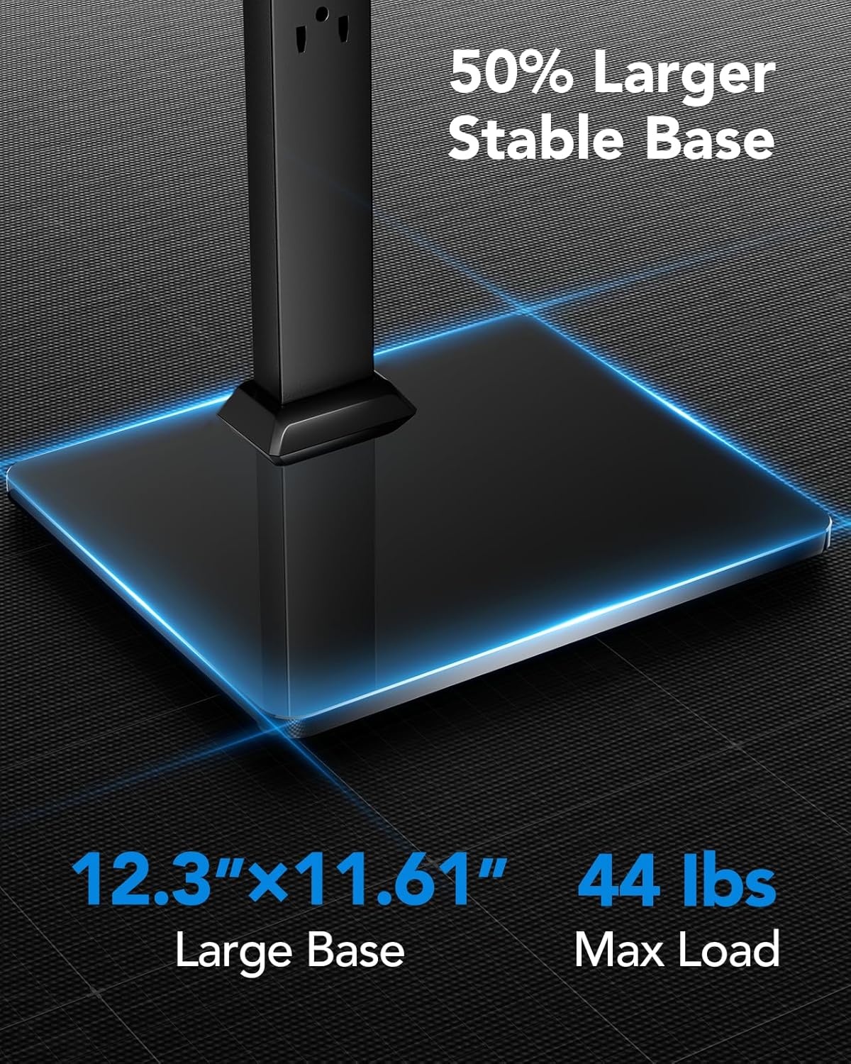 image:imageHUANUO Dual Monitor Stand for 13 to 34 Inch Max Load 44 lbs Vertical Monitor Mount Freestanding Monitor Riser with Swivel Tilt Rotation 13 Height Settings Max VESA 100x100
