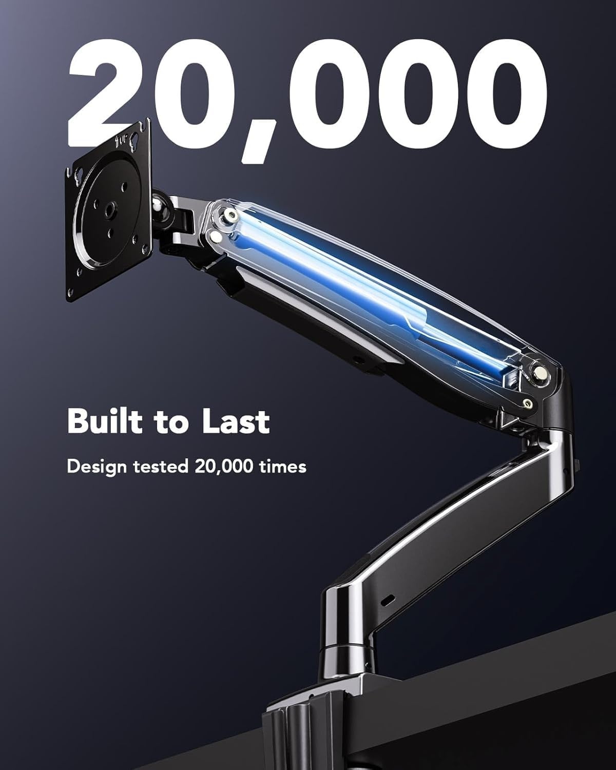 image:imageHUANUO Single Monitor Arm for 1349 inch Screens Ultrawide Computer Monitor Mount Holds 2648 lbs Upgraded Adjustable Stand with USB CClamp amp Grommet Base VESA 75x75 or 100x100mm1335
