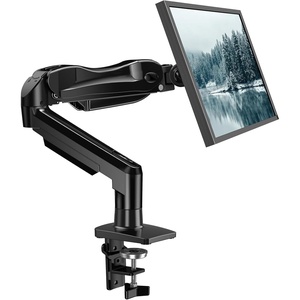 image:imageHUANUO FlowLift Single Monitor Mount 13 to 32 Inch Monitor Arm Adjustable Monitor Stand Vesa Mount with Clamp and Grommet Base  Fits 44 to 198lbs LCD Computer MonitorsBlack