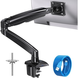 image:imageHUANUO Heavy Duty Monitor Arm for 49Inch UltrawideCurved Screens Full Motion Adjustable Monitor Mount with AircraftGrade Aluminum Holds 264lbs VESA 75x75100x100mm1349