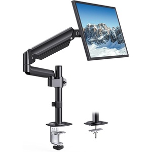 image:imageHUANUO Single Monitor Arm Tall Computer Monitor Stand for 1332 inch Screens Holds 44198 lbs Adjustable Monitor Mount Gas Spring Full Motion with CClamp amp Grommet Base VESA 75x75 or 100x100mm