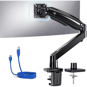image:imageHUANUO Single Monitor Arm for 1349 inch Screens Ultrawide Computer Monitor Mount Holds 2648 lbs Upgraded Adjustable Stand with USB CClamp amp Grommet Base VESA 75x75 or 100x100mm1349