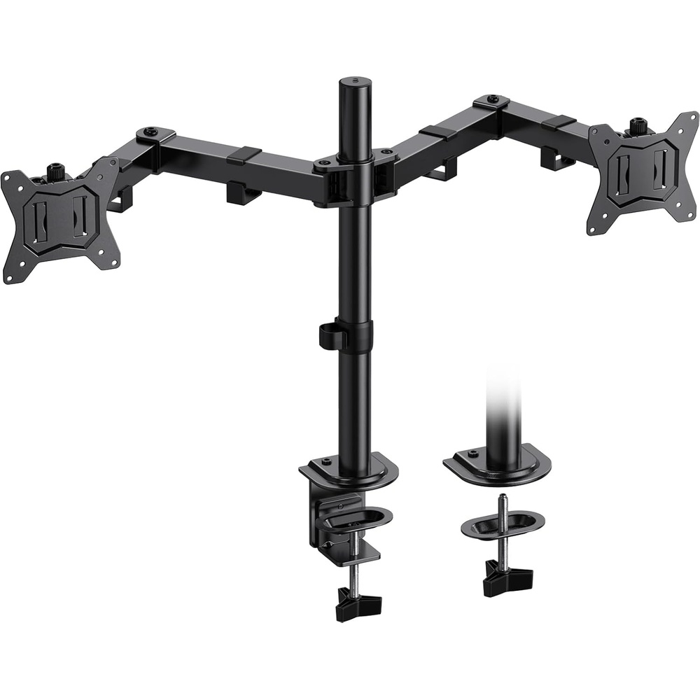 image:imageHUANUO Dual Monitor Mount for 2 Monitors up to 32 inches Heavy Duty Dual Monitor Stand Holds up to176lbs Dual Monitor Arm with Height Adjustable Tilt Swive Rotate VESA Hole 75mm or 100mm