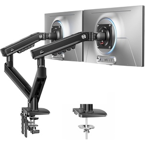 image:imageHUANUO FlowLift Pro Dual Monitor Mount for 1332 Screens MechaSpring Monitor Stand Adjustable Monitor Arms for 2 Monitors with TiltSwivelRotation ToolFree VESA Mount Max Load 198 lbs