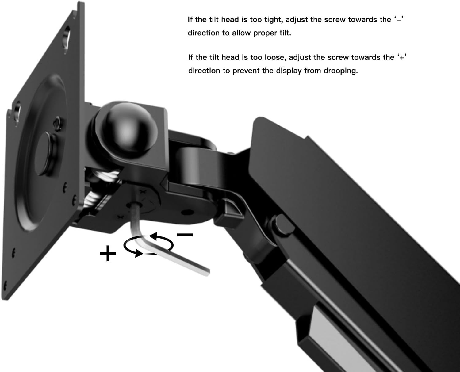 image:imageHUANUO 49 inch Ultrawide Monitor Wall Mount Heavy Duty Screen Arm with Premium Aluminum Supports up to 44 lbs Wall Mount Monitor Arm for Height Adjustment Tilt Swivel Rotate