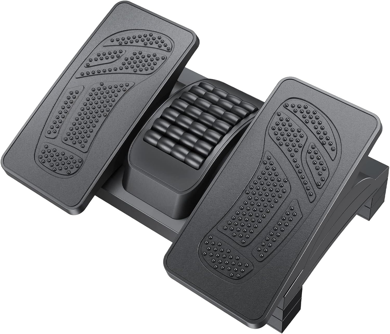 image:imageHUANUO Foot Rest Under Desk Adjustable Ergonomic Footrest for Under Desk at Work or Gaming with Massage Texture and Roller 20 Degree Tilt Angle Adjustment Foot Stool for Office Home