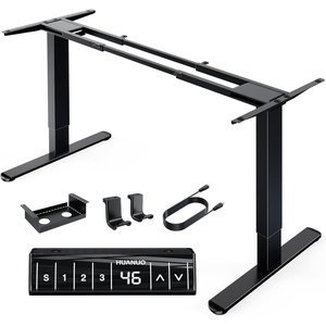 image:imageHUANUO Electric Standing Desks Frame with 265 lbs Dual MotorThick TShaped Desk Legs Made of Automotive Grade Steelfor Max 90x315 Desktop Height Adjustable Desk Frame for Home Office Frame OnlyBlack