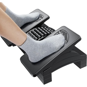 image:imageHUANUO Foot Rest Under Desk Adjustable Ergonomic Footrest for Under Desk at Work or Gaming with Massage Texture and Roller 20 Degree Tilt Angle Adjustment Foot Stool for Office Home