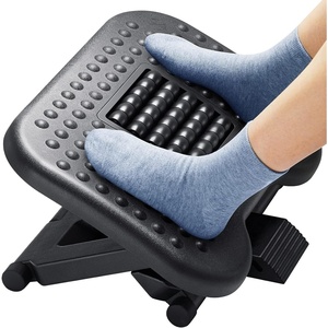 image:imageHUANUO Foot Rest for Under Desk at Work Adjustable Footrest with Massage Texture and Roller Ergonomic Foot Stool with 3 Height Position 30 Degree Tilt Angle Adjustment for Home Office