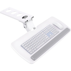 image:imageHUANUO Keyboard Tray Under Desk 360 Adjustable Ergonomic Sliding Keyboard amp Mouse Tray Under Desk Keyboard Tray Slide Out Keyboard Holder Under Desk for Typing in Home Office Work 25W x 984DWhite
