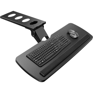 image:imageHUANUO Keyboard Tray Under Desk 360 Adjustable Ergonomic Sliding Keyboard amp Mouse Tray Under Desk Keyboard Tray Slide Out Keyboard Holder Under Desk for Typing in Home Office Work 25W x 984DBlack