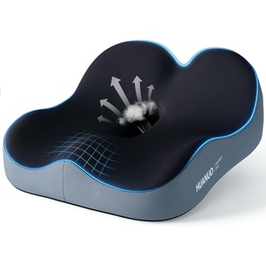 image:imageHUANUO Office Seat Cushion for Tailbone Support HighDensity Memory Foam Cushion Breathable Coccyx Cushion NonSlip Bottom for Sciatica Relief Perfect for Office Car and Wheelchair