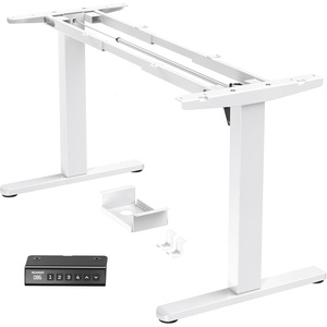 image:imageHUANUO Standing Desk Frame with 220lbs Powerful Brushless Motor Double Crossbeam Structure Thick Adjustable Desk Legs for Max 354 x 866 Desktop for Home Office Black Frame OnlyWhite