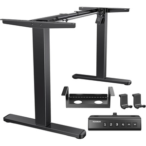 image:imageHUANUO Standing Desk Frame with 220lbs Powerful Brushless Motor Thick TShaped Adjustable Desk Legs Made of AutomotiveGrade Steel for Max 75 x 35 Desktop for Home Office White Frame OnlyBlack