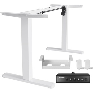 image:imageHUANUO Standing Desk Frame with 220lbs Powerful Brushless Motor Thick TShaped Adjustable Desk Legs Made of AutomotiveGrade Steel for Max 75 x 35 Desktop for Home Office White Frame OnlyWhite
