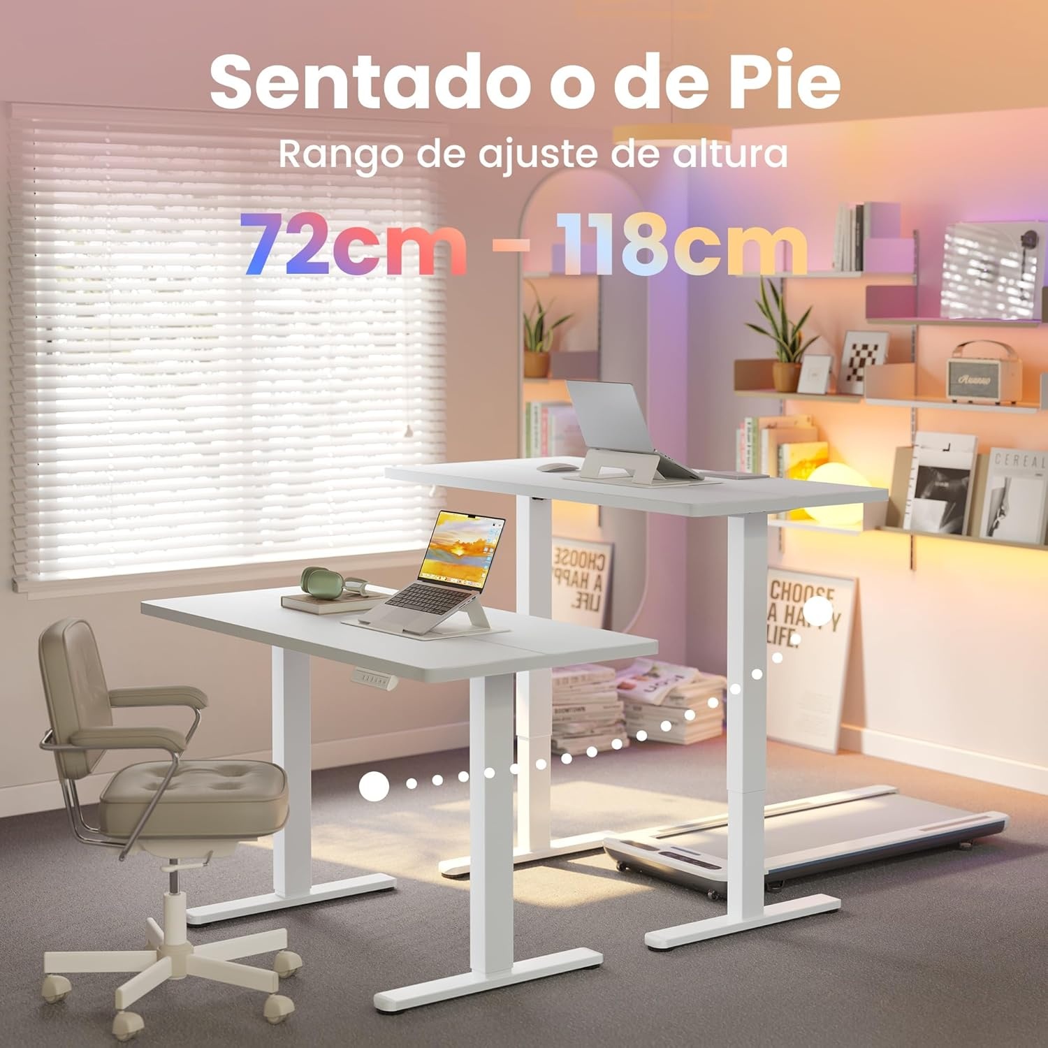 image:imageHUANUO 55 x 28 inch Electric Standing Desk Adjustable Height 4 Memory Height Settings Sit Stand Up Desk for Home Office amp Computer Workstation WhiteWhite