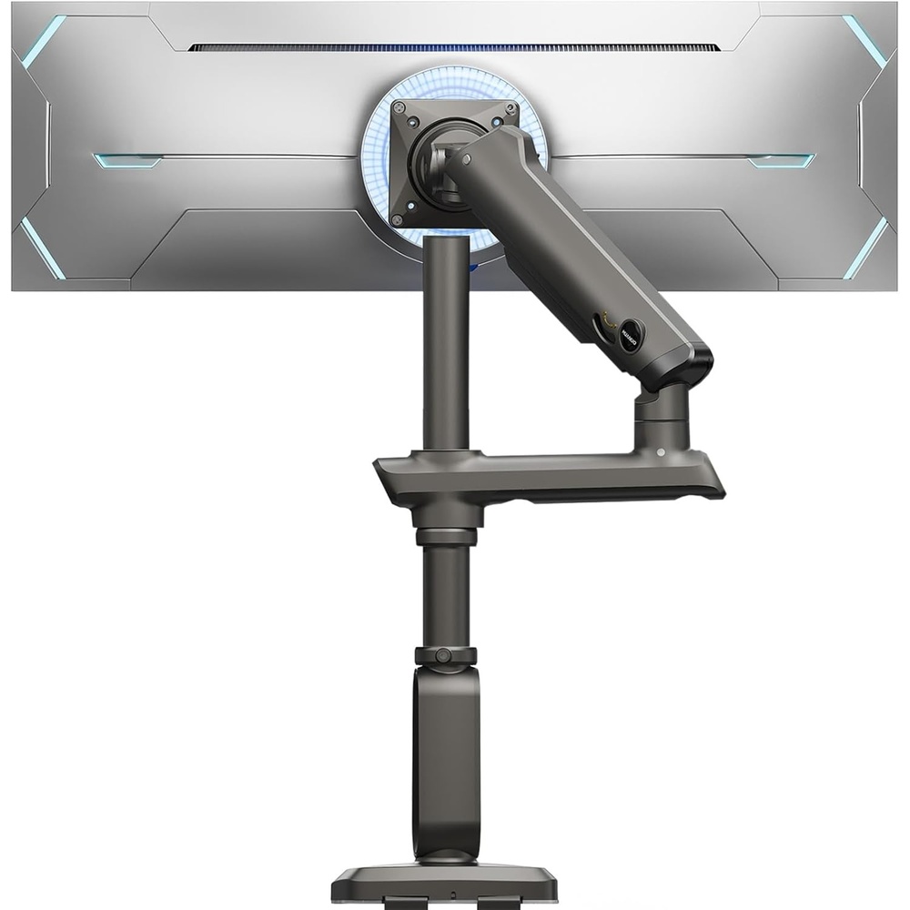 image:imageHUANUO Heavy Duty Monitor Arm for Ultrawide Screens up to 57 Holds 40 lbs Aluminum Ultrawide Single Monitor Stand with 291 Max Height Fully Adjustable Desk Mount Max VESA 100x100mmNonRGB