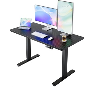 image:imageHUANUO 55 x 28 inch Electric Standing Desk Adjustable Height 4 Memory Height Settings Sit Stand Up Desk for Home Office amp Computer Workstation WhiteCarbon Fiber Black