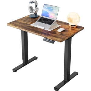 image:imageHUANUO 55 x 28 inch Electric Standing Desk Adjustable Height 4 Memory Height Settings Sit Stand Up Desk for Home Office amp Computer Workstation WhiteRustic Brown