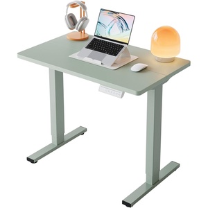 image:imageHUANUO 55 x 28 inch Electric Standing Desk Adjustable Height 4 Memory Height Settings Sit Stand Up Desk for Home Office amp Computer Workstation WhiteSage Green