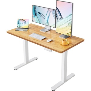 image:imageHUANUO 55 x 28 inch Electric Standing Desk Adjustable Height 4 Memory Height Settings Sit Stand Up Desk for Home Office amp Computer Workstation WhiteLight Vintage Brown