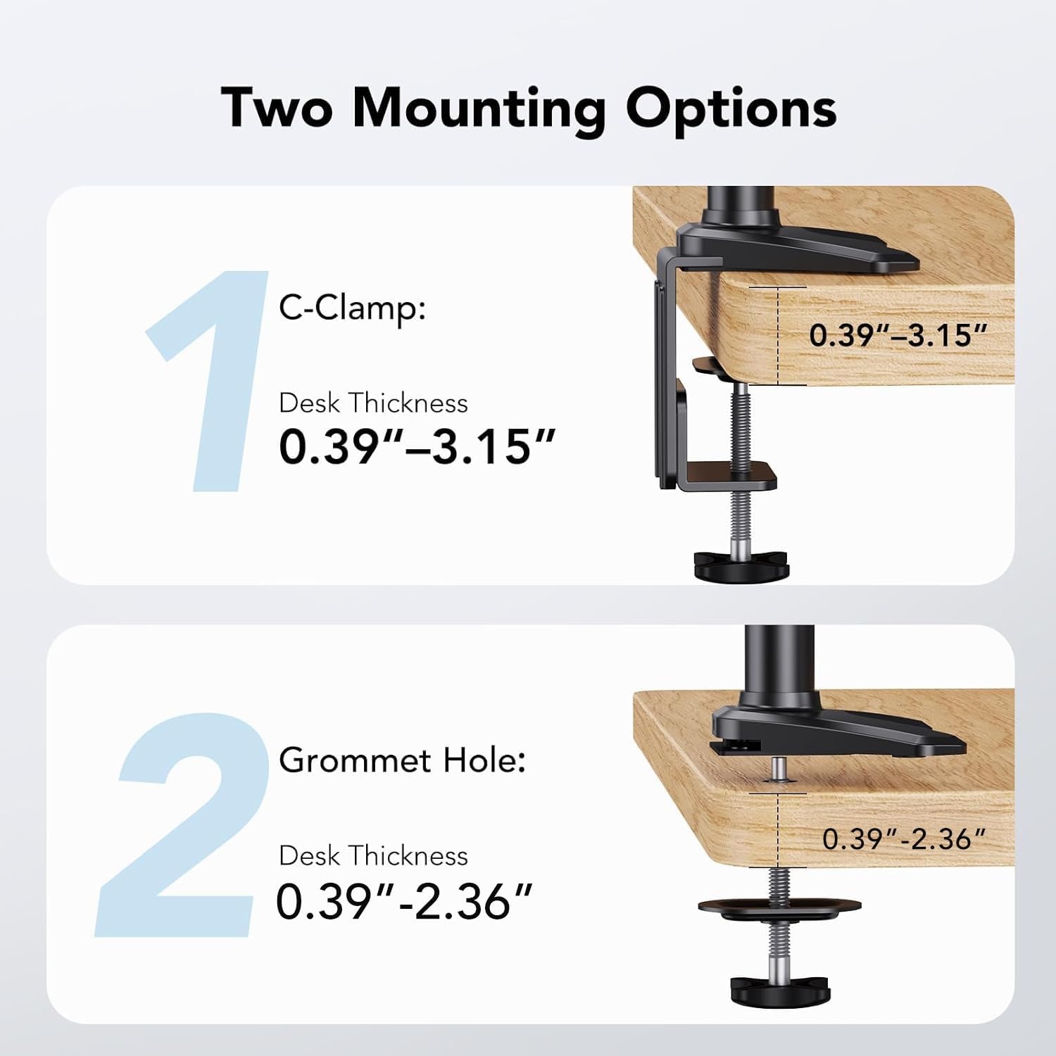 image:imageHUANUO Dual Monitor and Laptop Mount for Max 32 Monitor and 17 Laptop Adjustable Arm with Tilt Swivel and Rotation Dual Monitor and Notebook Stand with VESA Bracket 75100 mm
