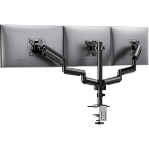 image:imageHUANUO Triple Monitor Mount for 1327 inch Computer Screens Gaming 3 Monitor Desk Mount with Arm Holds 198lbs Triple Monitors Stand with Tilt Swivel Rotation VESA 75x75 100x100mm