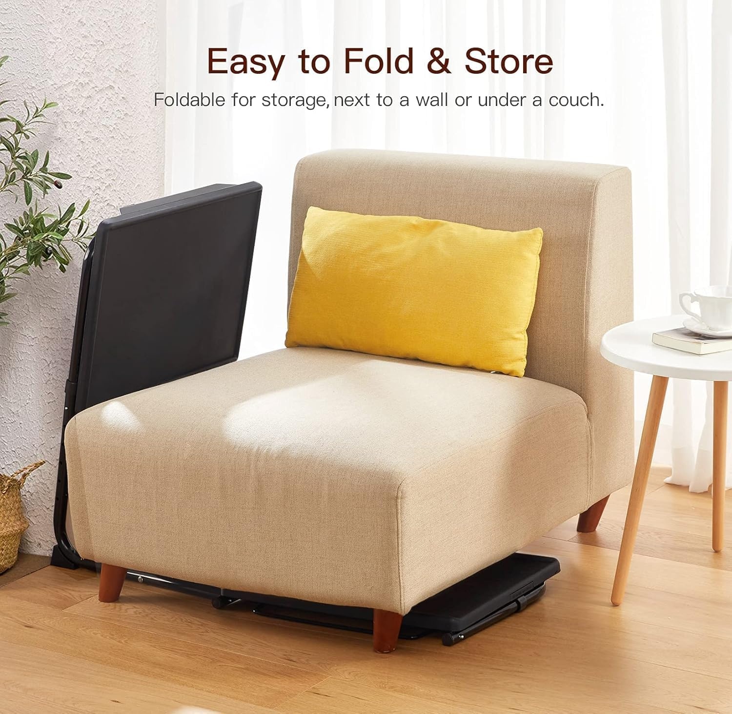 image:imageHUANUO Adjustable TV Tray Foldable TV Tray Table with 6 Height amp 3 Tilt Angle Adjustments TV Dinner Tray with Cup Holder for Couch Bed Sofa and Chair BlackBlack
