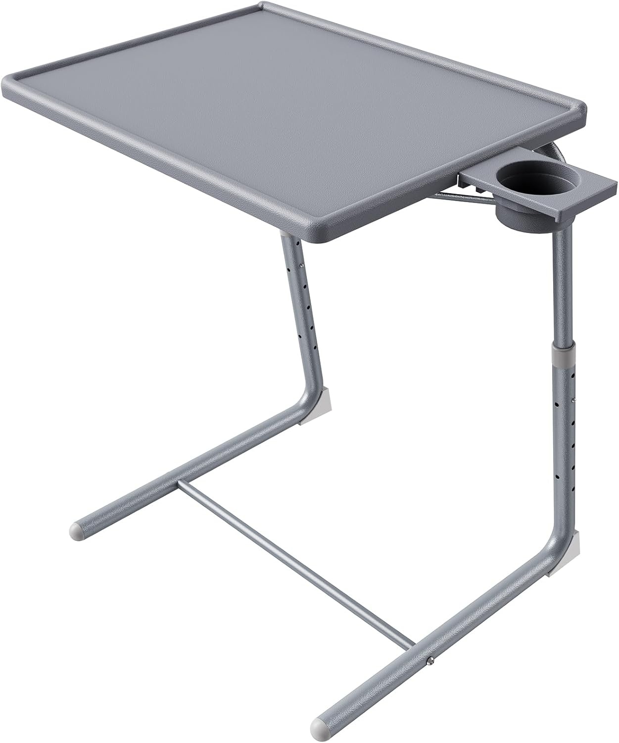 image:imageHUANUO Adjustable TV Tray Foldable TV Tray Table with 6 Height amp 3 Tilt Angle Adjustments TV Dinner Tray with Cup Holder for Couch Bed Sofa and Chair BlackGrey