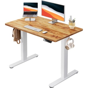 image:imageHUANUO Electric Standing Desk Whole Piece Desktop Adjustable Height Computer Desk 4 Height Memory Settings Sit Stand Up Desk for Home Office 40 x 24 BlackLight Vintage